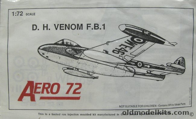 Aeroclub 1/72 D.H. Venom F.B.1 - Bagged plastic model kit